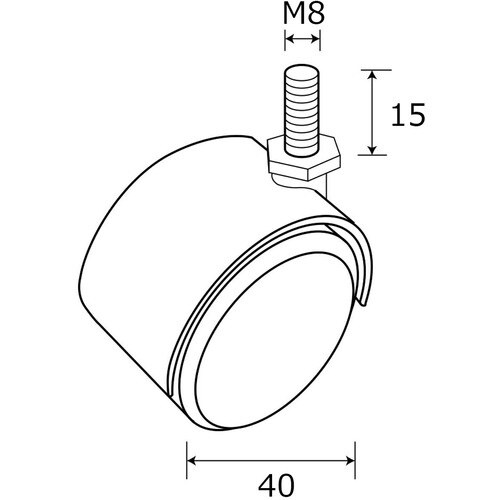 WAKI PCカラーキャスター PC−002 40