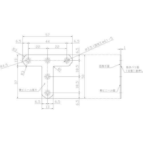 WAKI ステンT字隅金 BY−005 チュウ 5