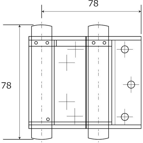 WAKI 自由丁番 両開 BK−420 64mm