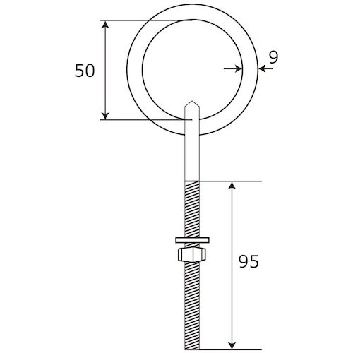 WAKI ステンリングボルト 15−147 9MM