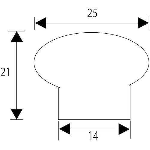 WAKI 木製つまみ VG−210 25mm パイ