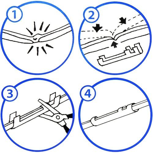 WAKI 四ツ爪 大 US−017 シルバー 4個