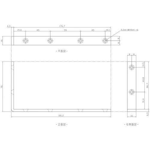 WAKI ユニクロアングル棚受 BY−020 90