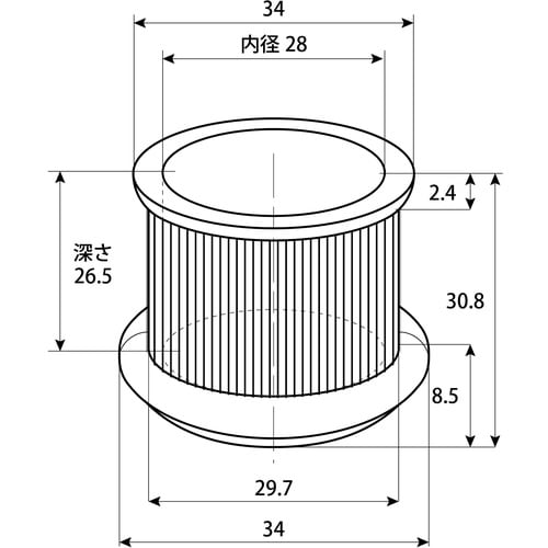 WAKI イスキャップB黒丸 BC−155 28M