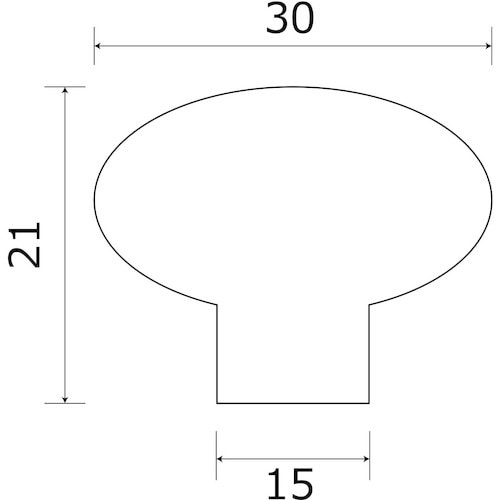 WAKI 木製つまみ 木地 TW−312