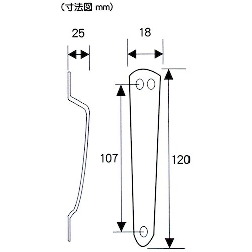 WAKI ステン三ツ穴取手 VG−140 120M