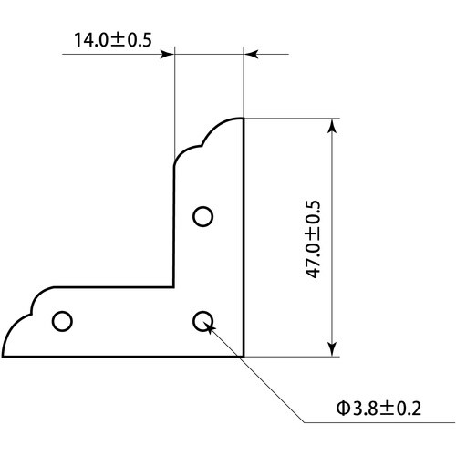 WAKI カラー隅金 三方面 ML391 クロ 4