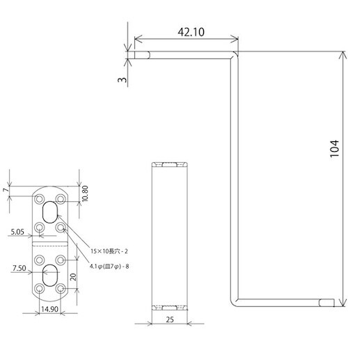 WAKI 補助金具ステイ BS−612 NO12