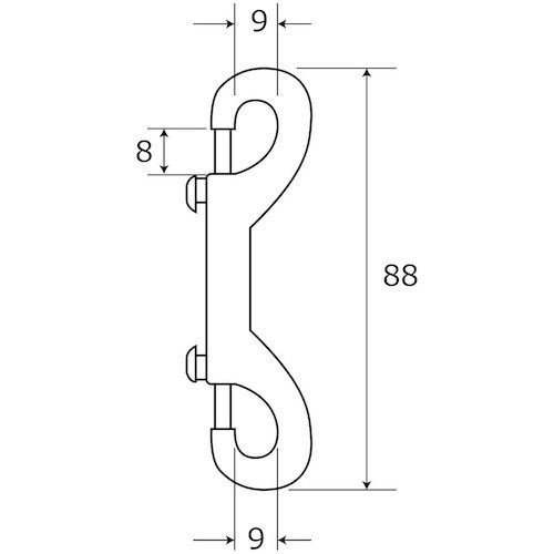 WAKI ダブルアイスナップ BK−730 90M