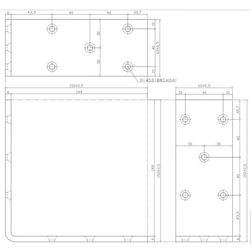 WAKI 極厚巾広アングル IH−126 150