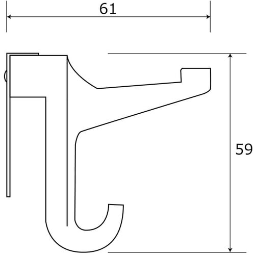 WAKI バラ PC帽子掛 BH−608 シロイロ