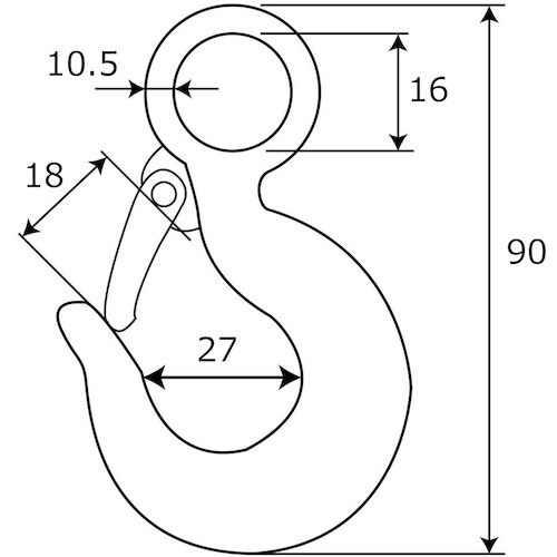 WAKI 鍛造環付フックバネ付 BK−964 0.