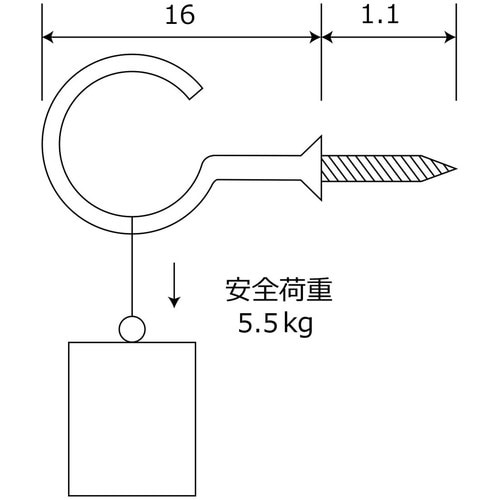 WAKI 真鍮メッキ洋灯吊 SH−001 16MM