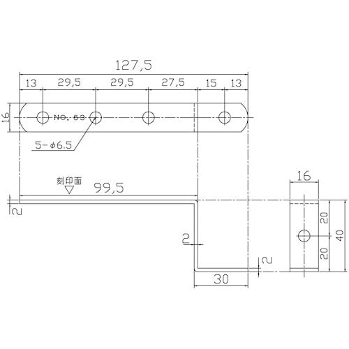 WAKI 補助金具ステイ BS−663 NO63