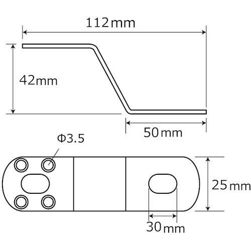 WAKI 補助金具ステンレス BS−737 NO1
