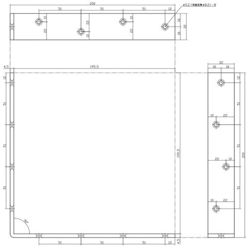 WAKI ユニクロワイド隅金 BK−836 200