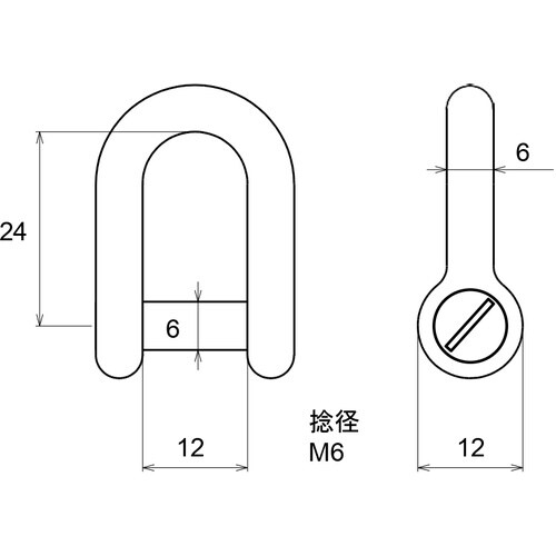 WAKI ステン沈みシャックル 15−321 6M