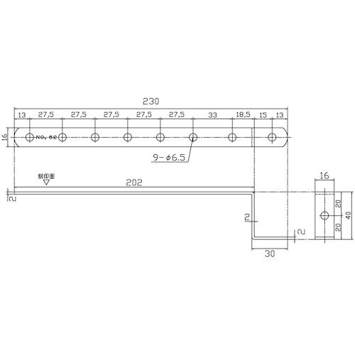 WAKI 補助金具ステイ BS−662 NO62