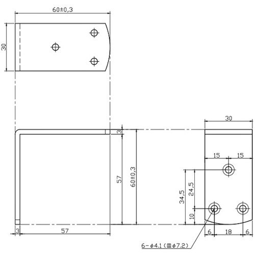 WAKI ステン巾広隅金 BK−822 60MM