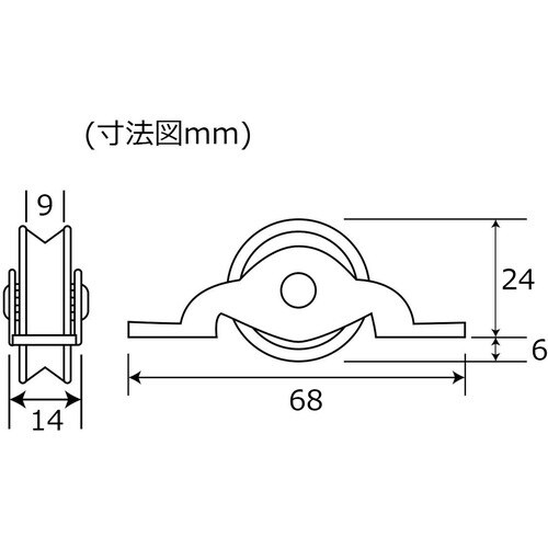 WAKI ステンレス戸車 丸 SH−429 30M