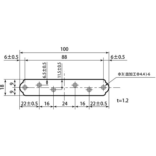 WAKI 一文字継手 WBK053 100x18