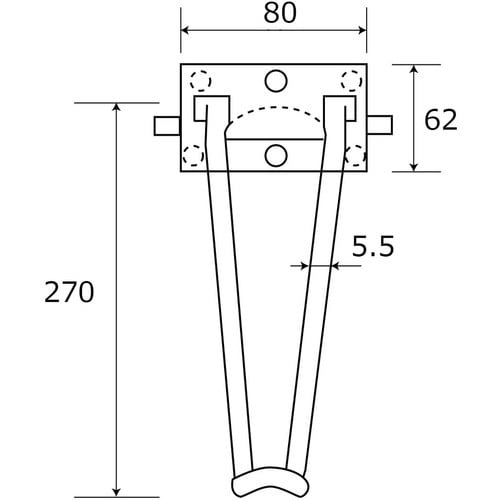 WAKI 折畳脚 クローム AK−026 6X27