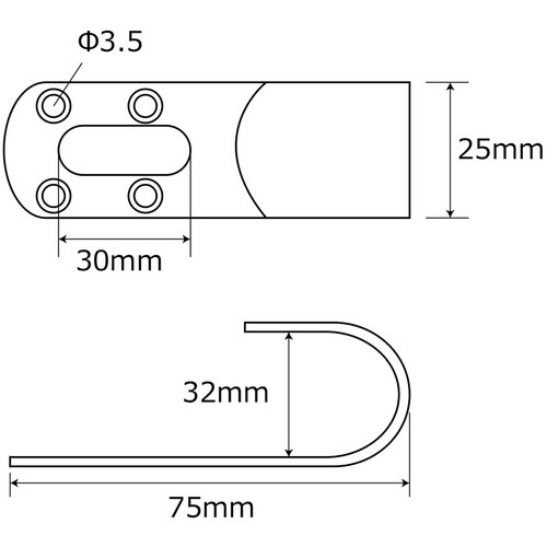 WAKI 補助金具ステンレス BS−752 NO1