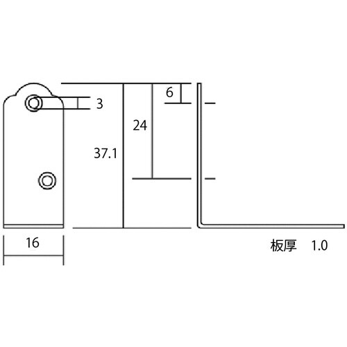 WAKI カラー隅金 金折 ML342 シロ 37