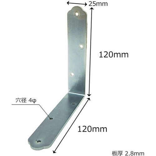 WAKI 金折隅金 WBK038 120x120x