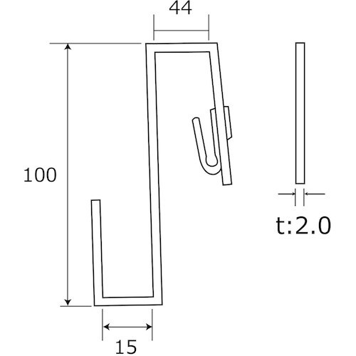 WAKI ズレにくいZ型フック BK−413 37