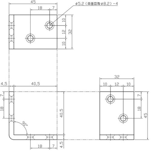 WAKI ユニクロワイド隅金 BK−830 45M
