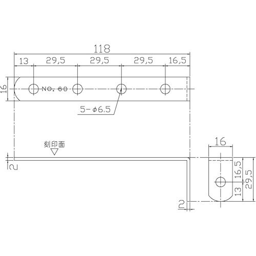 WAKI 補助金具ステイ BS−660 NO60