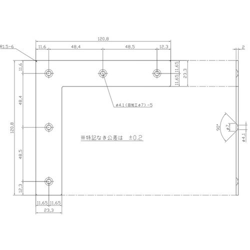 WAKI ユニクロ隅金 平横 BK−008 120