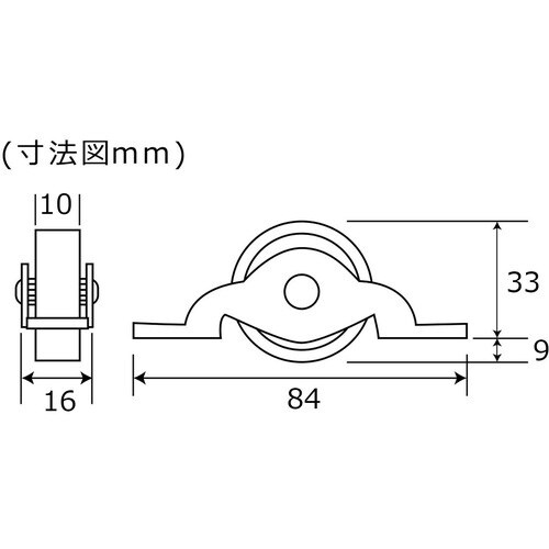 WAKI ローラー戸車 平 SH−428 40MM