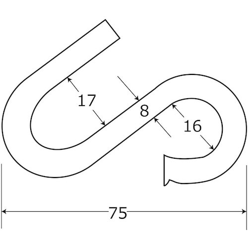 WAKI ステンSフック BK−695 8X70