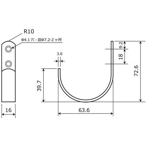 WAKI バラ カラーJフック BH−603 60