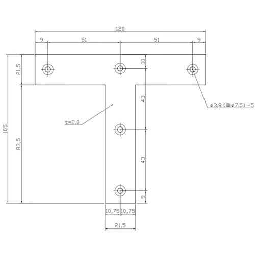 WAKI ステンレスT型隅金 BK−802 120