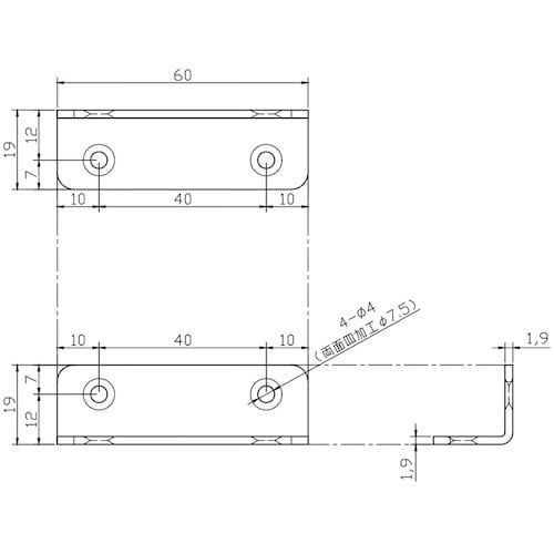 WAKI ステン中厚アングル IH−117 19X