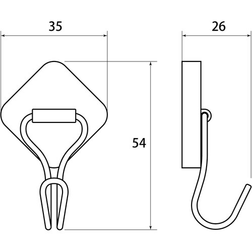 WAKI マグネットフック KYH109タテフリM