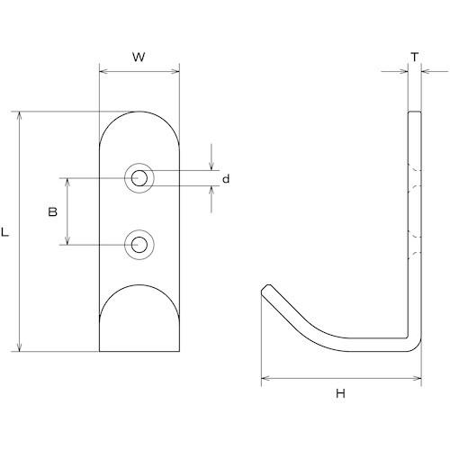 水本 シートフックL型 長さ50mm