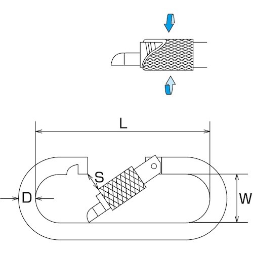 水本 プチカラビナ(環付) 線径8mm
