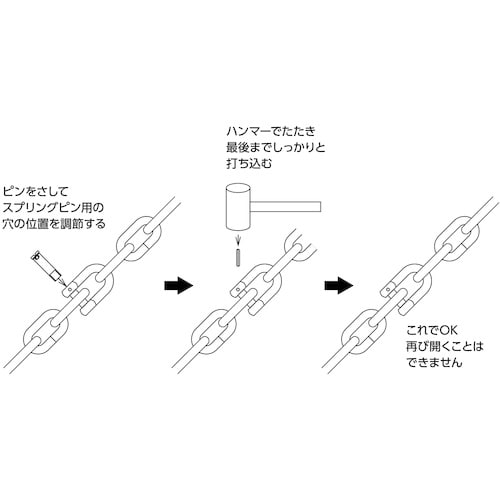 水本 ピン止め沈みシャックル 長さ100mm 内幅