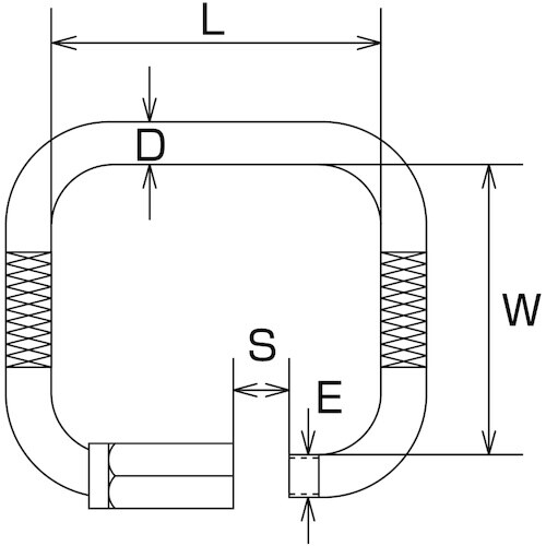 水本 四角リングキャッチ 線径3mm