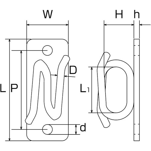水本 ロープハンガー 122mm×51mm