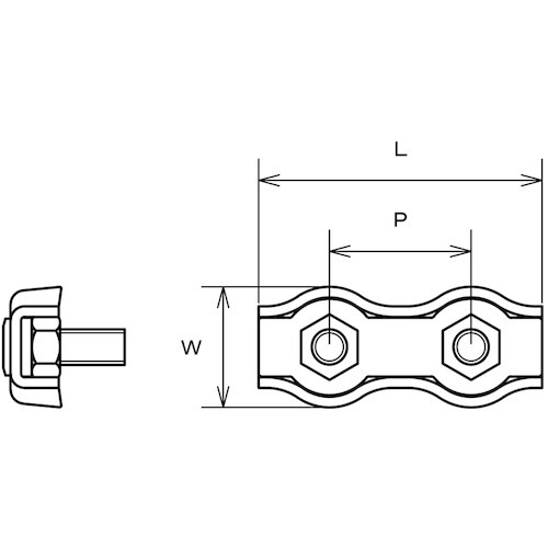 水本 ダブルワイヤークリップ 使用ロープ径3mm