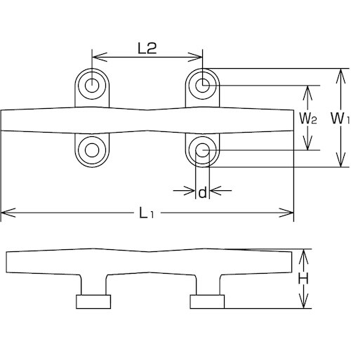 水本 クリート 全長100mm