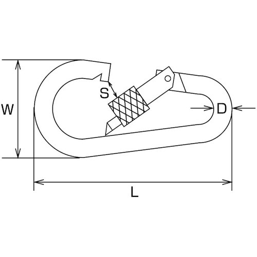 水本 ナス型カラビナ(環付) 線径8mm