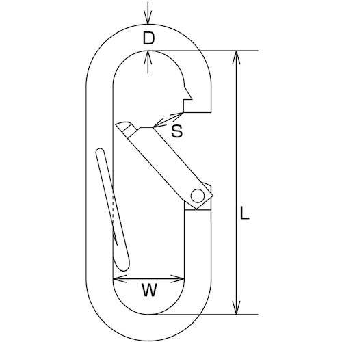 水本 プチカラビナ(ハズレ止め付) 線径5mm