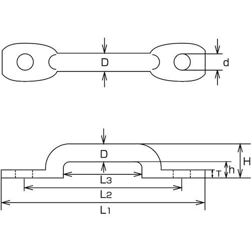 水本 ローアイストラップ 線径8mmピッチ68mm