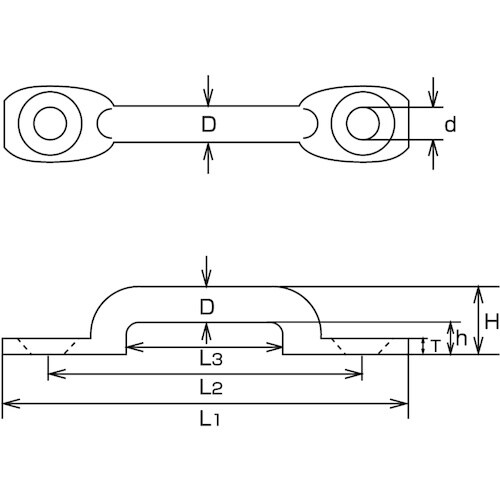 水本 ローアイストラップ 線径6mmピッチ67.5